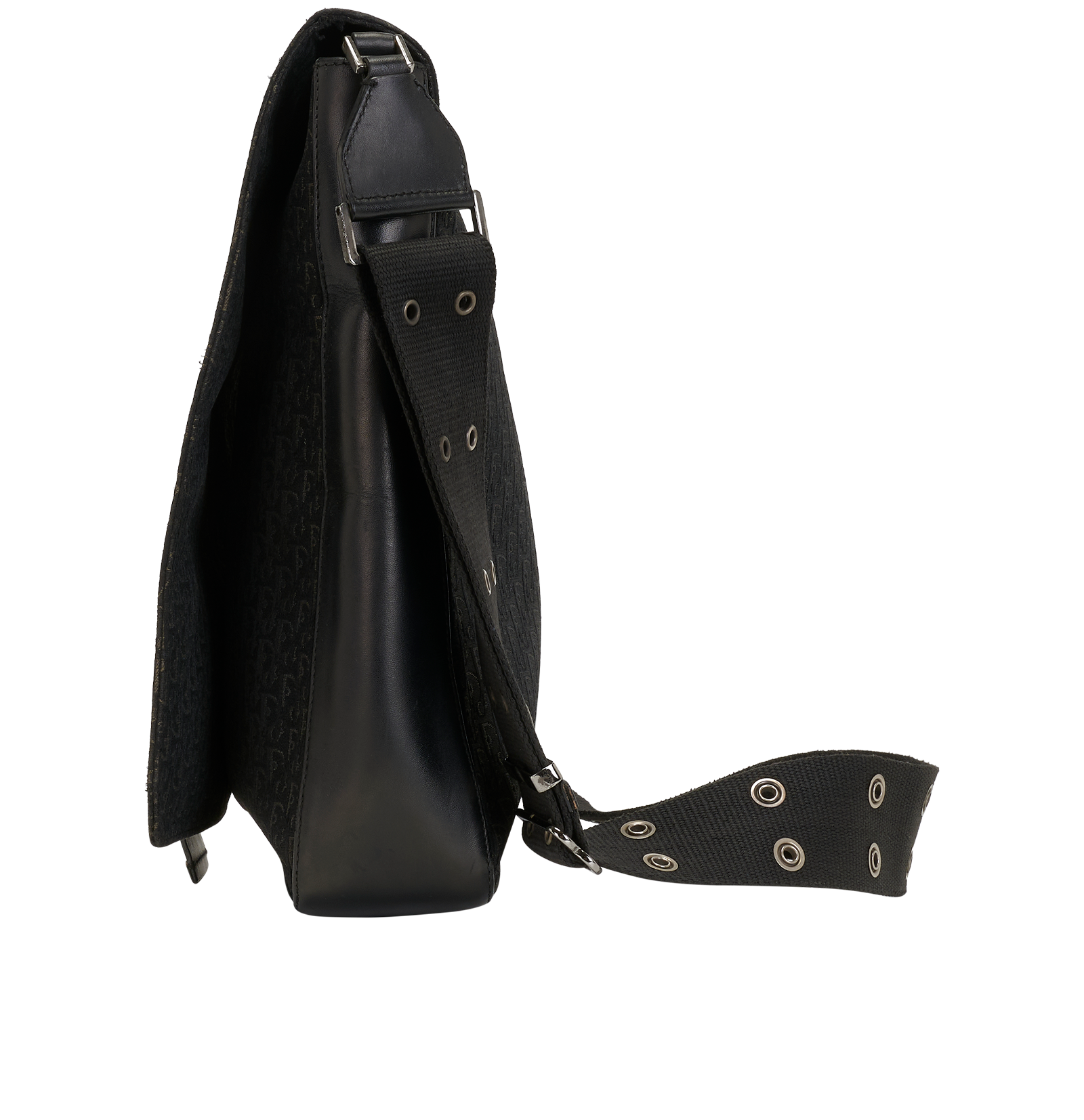 Street Chic Trotter Messenger, &pound;595, Handbags, Black, Canvas, Bottom view